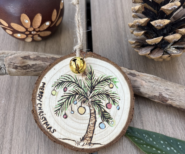  Boule de Noël en bois Palmier de Noël 