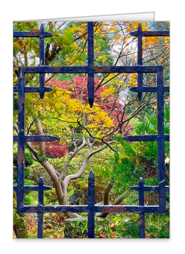 Looking through the Japanese Garden luxury notecard-Low Stock