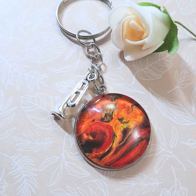 STANN - Porte-clés métal argenté - Trompette