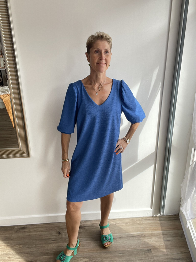 Robe courte bleue
