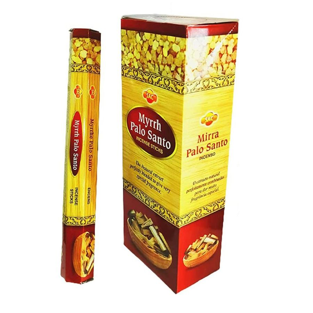 Caja GRANDE  6 uni. Incienso Sac Myrrh Palo Santo