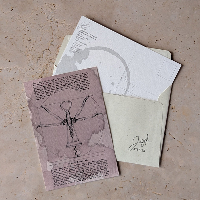 Carte postale - Vin Nature - Tire Bouchon De Gaulle de Vitruve