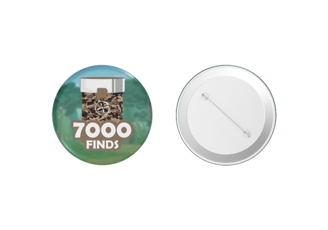 Badge Geocaching - 7000 Finds (Ø 4,4 cm)