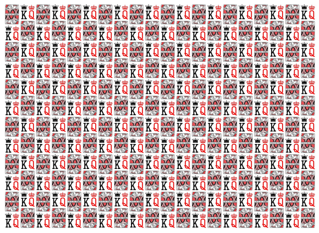 Playing Cards Personalised King and Queen Poker Cards Casino Wrapping Paper