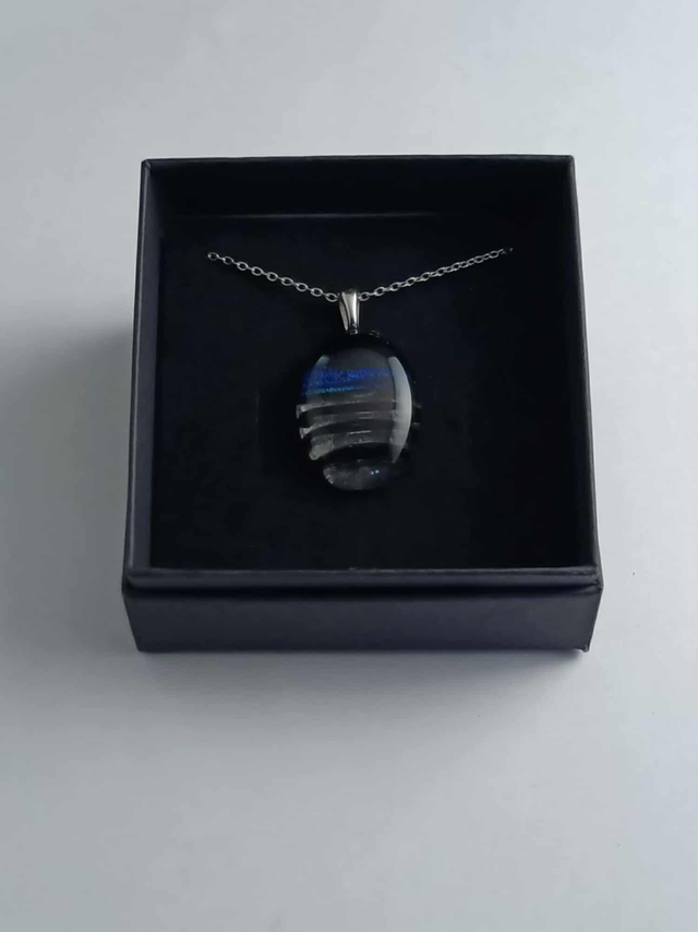 Collier Verre Fusing - Libellule ( Modèle 2)