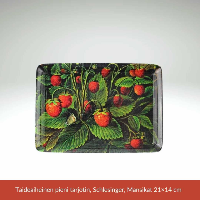 Taideaiheinen pieni tarjotin, Schlesinger, Mansikat