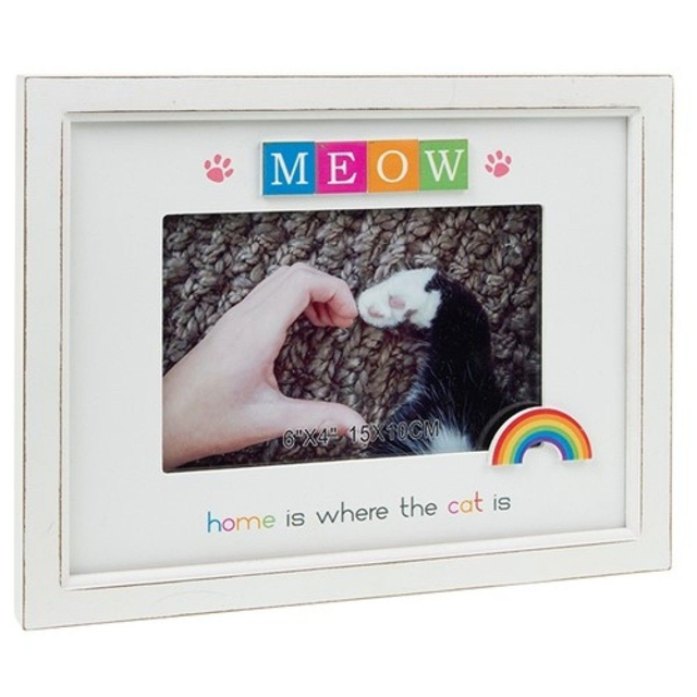Rainbow Scrabble Meow Frame