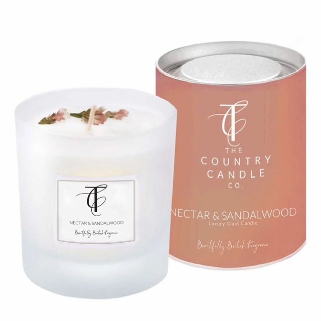 Nectar &amp; Sandalwood Glass Candle