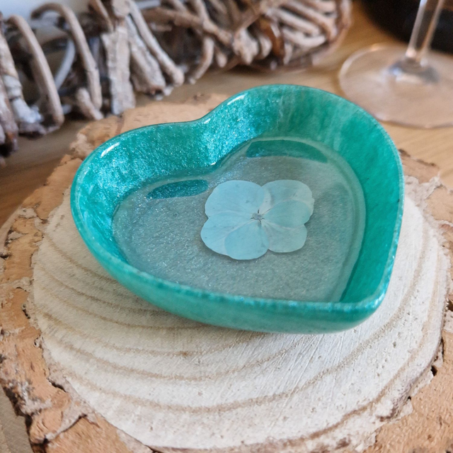 Heart Trinket Tray - Green