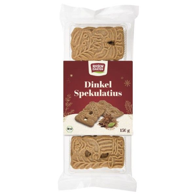Rosengarten Dinkel Spekulatius im Tray, 150g Packung