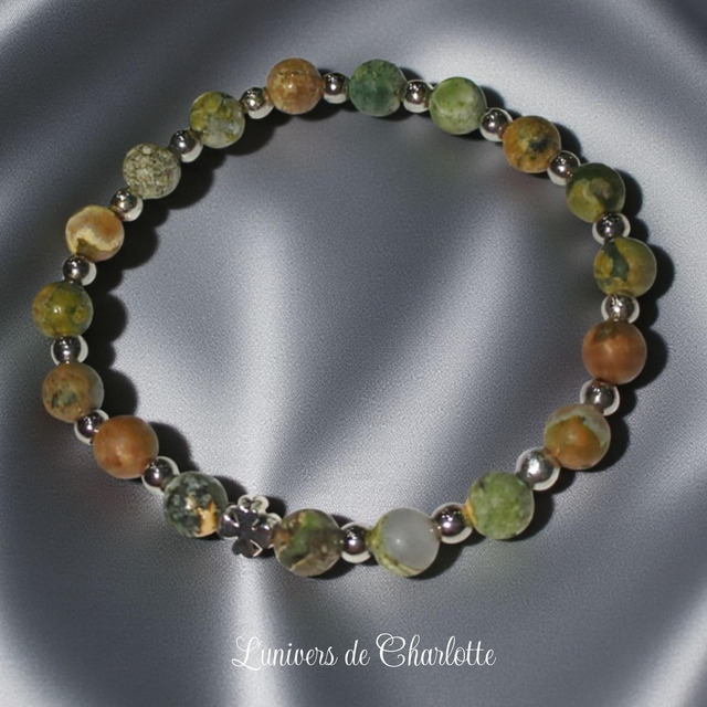 Bracelet "Jaspe kambaba" - Perle 6 mm - REF66