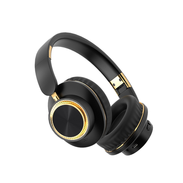 Wireless Bluetooth Kopfhörer gold und schwarz