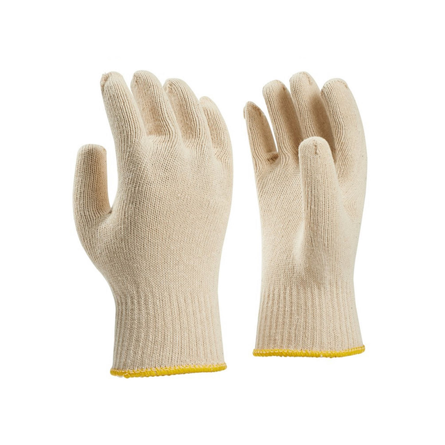 H1/naadloos rondgebreide polyester/katoenen werkhandschoen