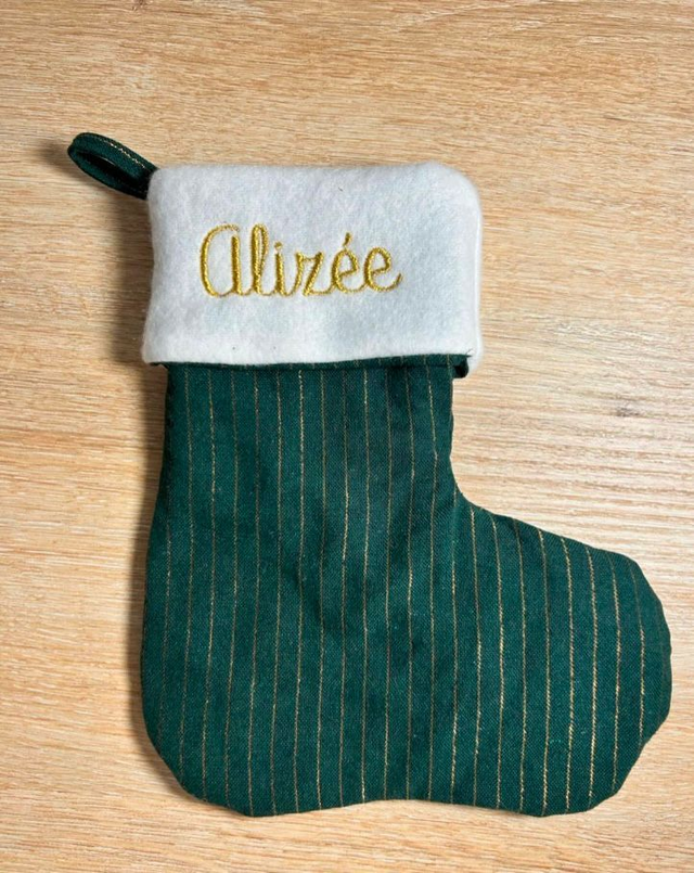 Chaussette de Noël Personnalisable Verte