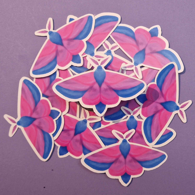 Bisexual Moth Sticker
