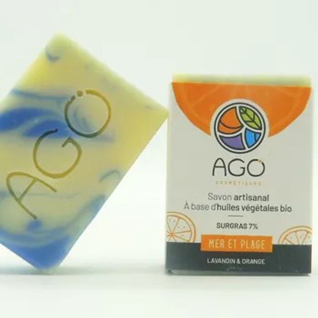 Savon AGO Mer et Plage - Lavandin &amp; Orange - 90g