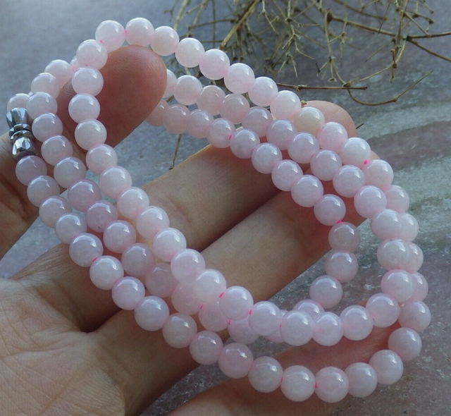 Collier perles de jadéite lavande naturelle certifiée A JADE