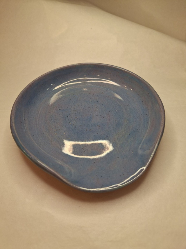 Repose cuillère bleu gris