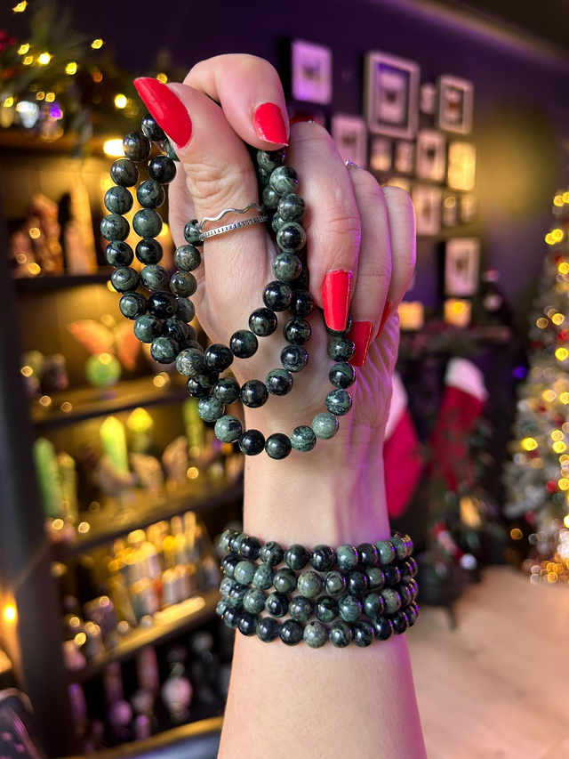 Kambaba Jasper 8mm Beaded Bracelet