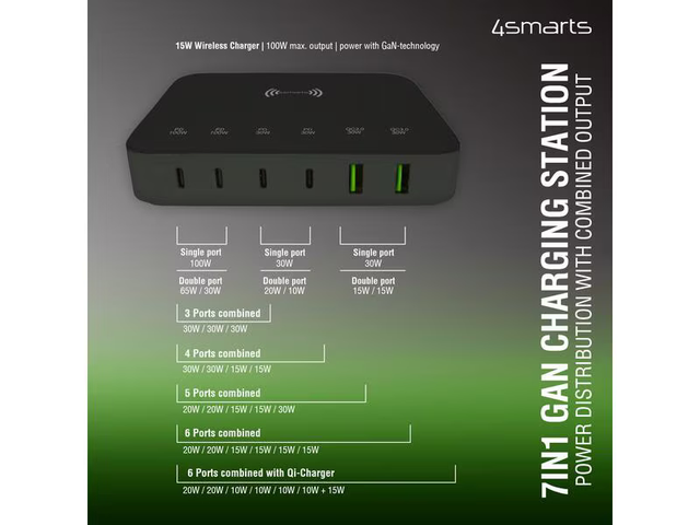 4smarts 7IN1 Gan Charging Station
