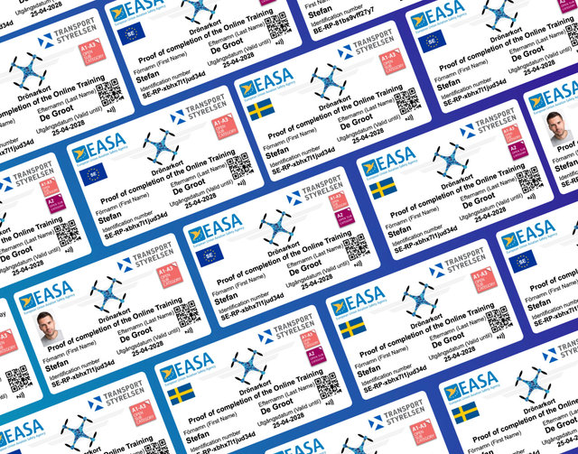 Drone Pas Zweden Met NFC Maak Bij Opties Een Keuze Uit Welke Variant Je Wenst Te Bestellen  !