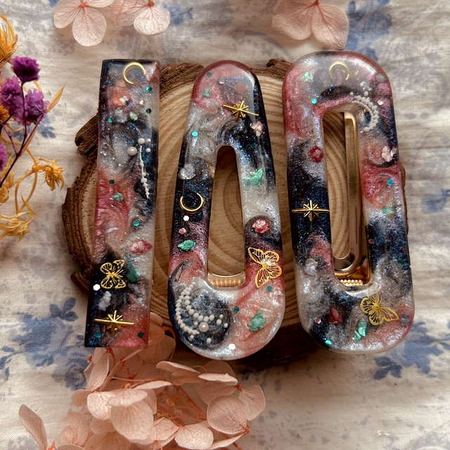 Celestial Hair Clips - Pack of 3 - Gold - Valentine’s Day Collection