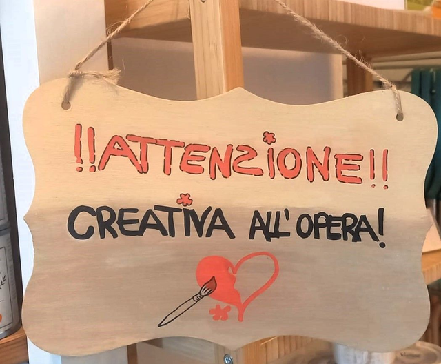 Targa in Legno 'Creativa'