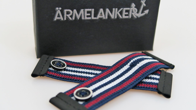 ÄRMELANKER "James Cook" Blau Rot Weiss