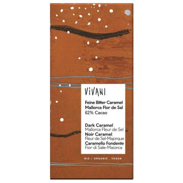 Vivani Feine Bitter Caramel Salz 62% 80g Tafel