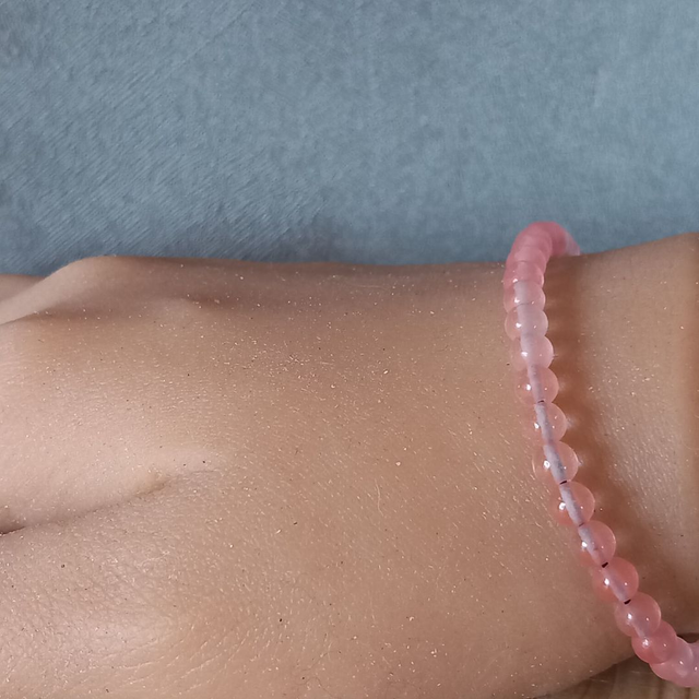 Bracelet ajustable en Quartz cerise