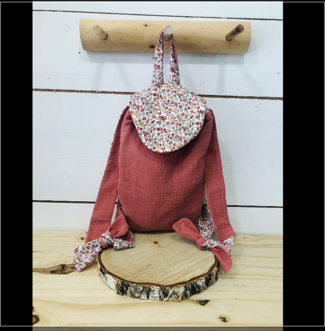 Sac a dos fleuri Terra cotta