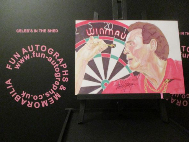 Bobby George Limited Edition Signed A4 Portrait Drawing Print (1)