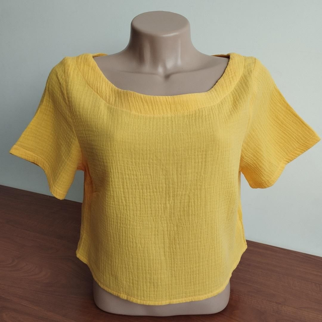 Cropped Verão amarelo 