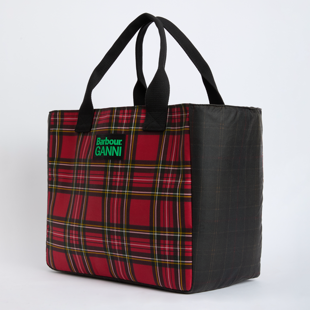 Barbour X Ganni Bag Steward Tartan Royal