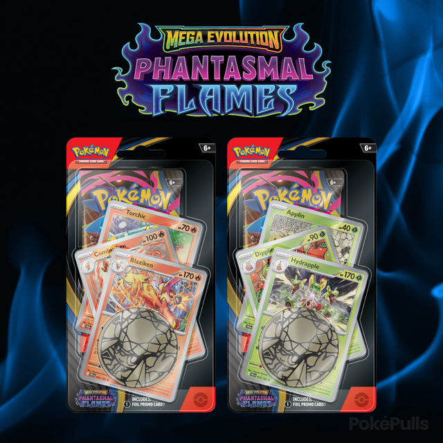Pokémon TCG: ME2 Phantasmal Flames - Premium Checklane Blister (julkaisu 14.11.2025) 2kpl / asiakas