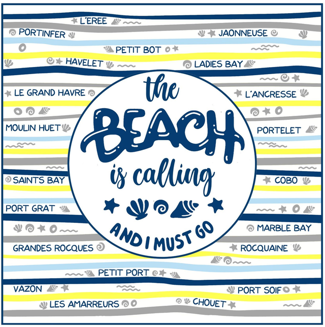 101 CARD - BEACH IS CALLING [NAVY/YELLOW]