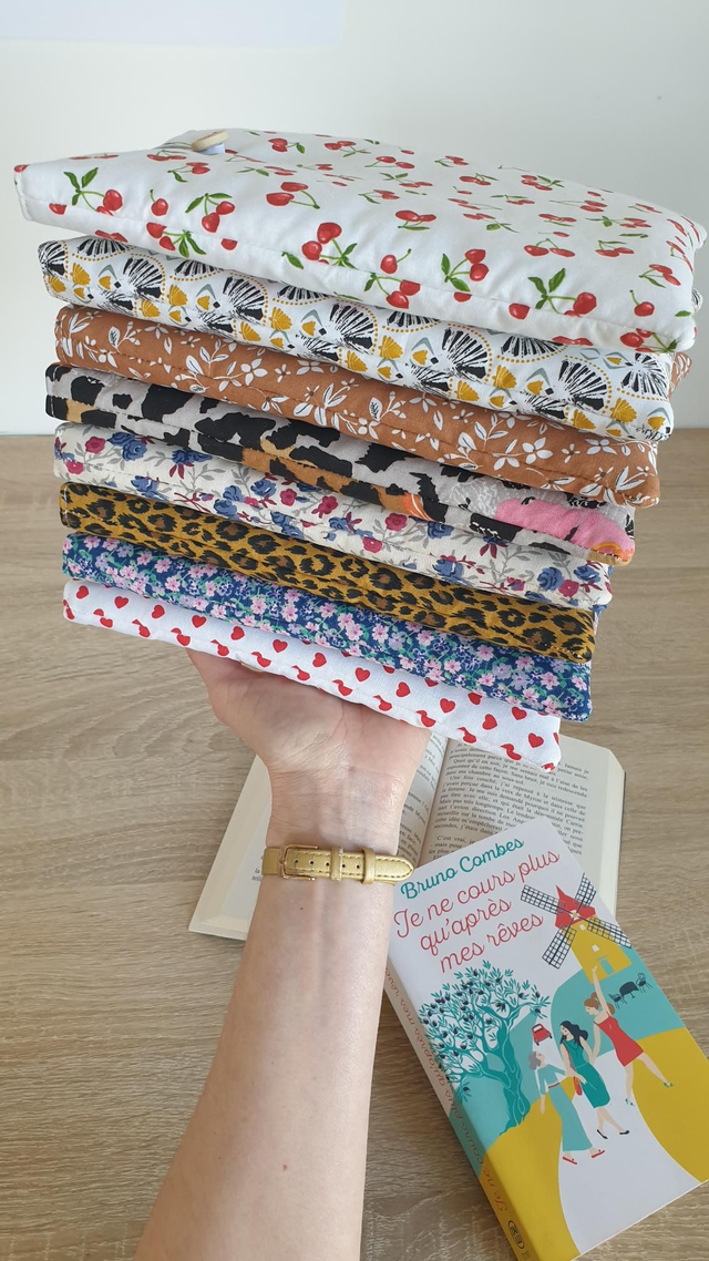 Pochette/couvre livre léopard fleurs 🐆🌸