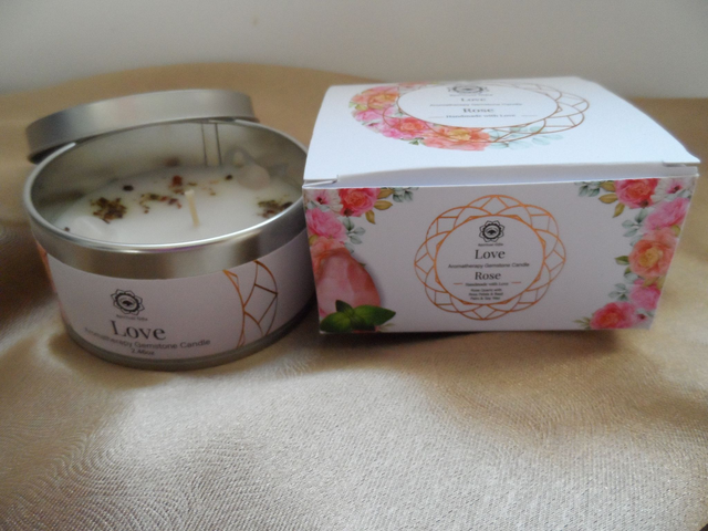 Bougie "Amour" Quartz Rose &amp; Rose - Green Tree