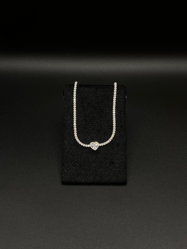 Pulseira coração zircônia