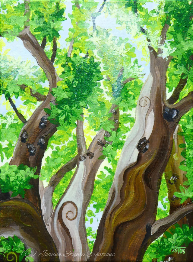 Open Edition Canvas Panel Print, from my "Woodland" collection, "The Pillars"