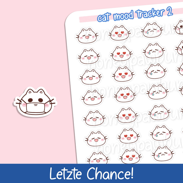 Katzen Stimmungstracker Nr. 2 Sticker Sheet - ST2310