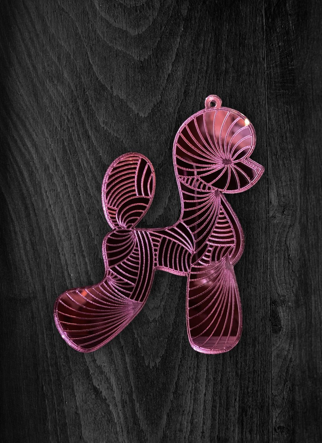 Acryl - Poodle Asian Pink