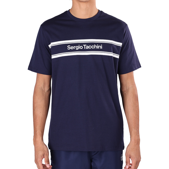 T-shirt Sergio Tacchini Acquario Bleu Marine/Gris – Réf. 41236