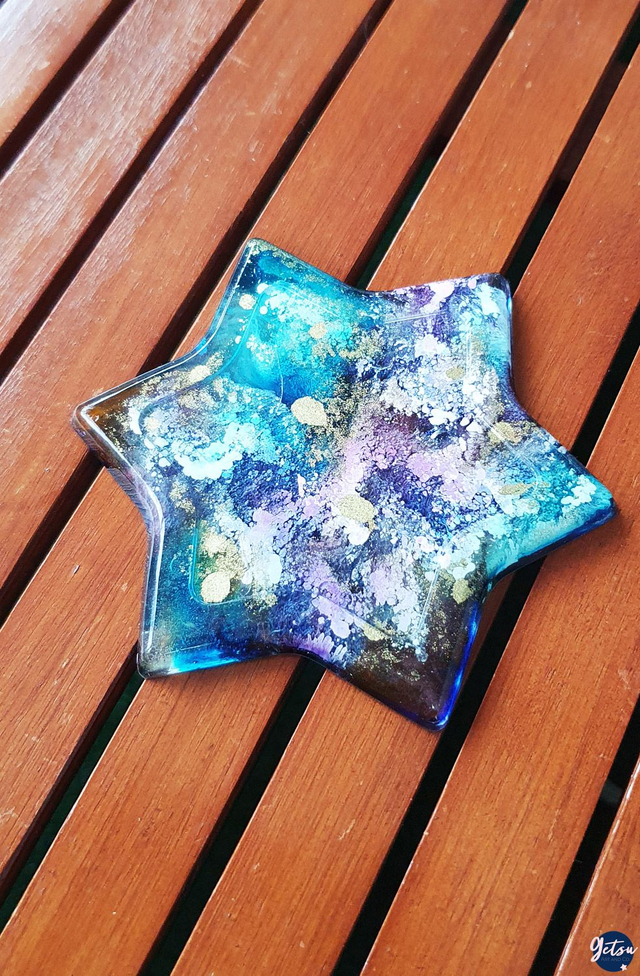 Sous-verre étoile colorée