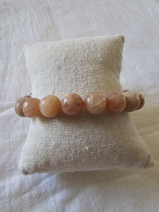 bracelet pierre de lune rose 10MM