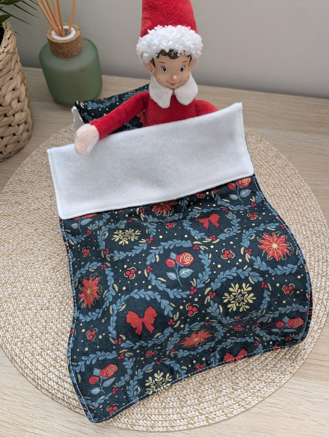 Parure de lit pour lutin farceur &quot;vert foncé, doré et rouge&quot;