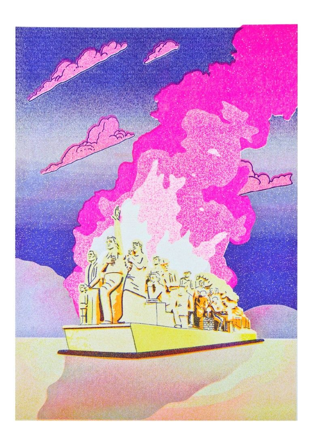 The Forward Statue in Flames