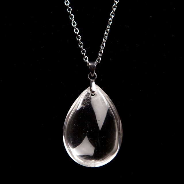 Pendentif quartz larme