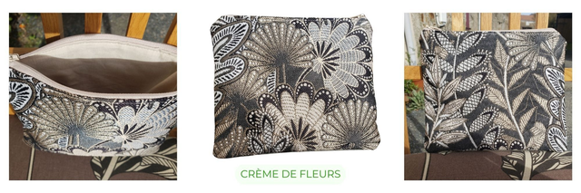 Trousse plate en jacquard - Divers motifs