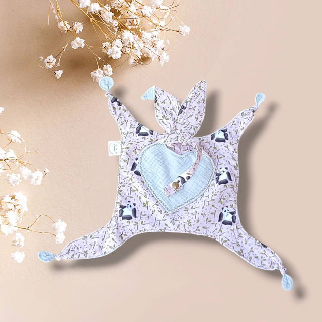 Doudou  Lapin Range Tétine Panda